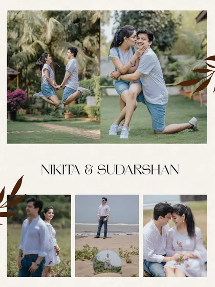 A collection of happy and energetic moments from a casual beach and park shoot. It highlights the fun and carefree side of your relationship.