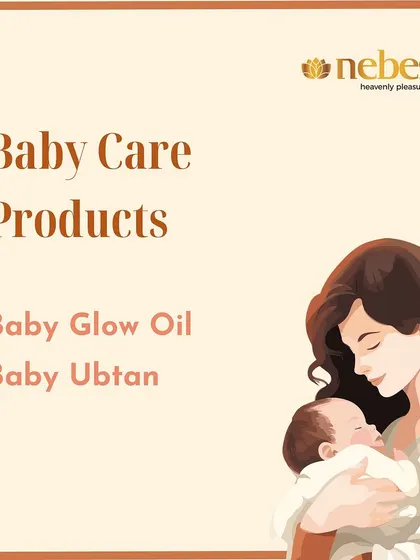 An overview of my core baby care products. The Baby Glow Oil and Baby Ubtan are the foundation of a natural, chemical-free skincare routine that you can trust for your little one.