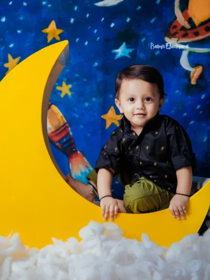 The moon’s not made of cheese, it’s made of charm. Our moon and stars theme is a favorite for little boys and girls.