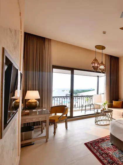 A view from one of the 47 tastefully designed rooms at The Fern Sattva Resort. We ensured every room has a strong connection to the outdoors, with large windows and balconies that frame the captivating landscape of Gujarat.