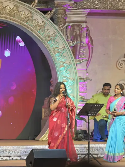 A moment from my performance at the 62nd Bengaluru Ganesh Utsava. This concert was a special presentation of songs and stories from Karnataka's folk traditions.