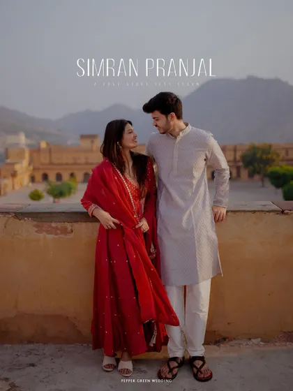 Against the majestic backdrop of Jaipur's Amber Fort, Simran and Pranjal's love story feels as royal and enduring as the palace itself. I travel across the country to find the perfect setting for your pre-wedding film.