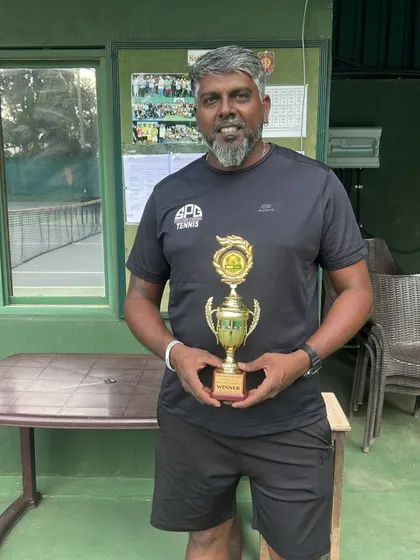 Our coaches lead by example. A huge congratulations to our coach Vijay Giri for winning the Singles finals at the Open Tennis Tournament. His success on the court inspires all of us.