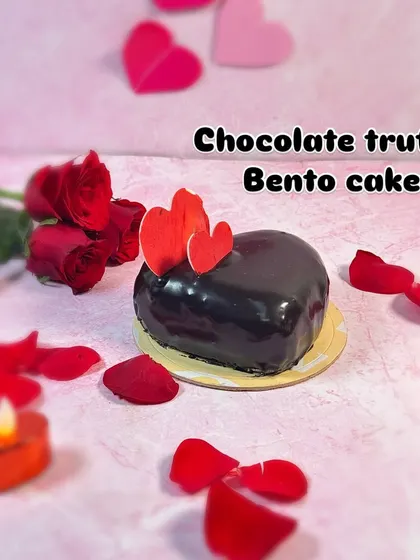 For the ultimate chocolate lover, our heart-shaped Chocolate Truffle Bento cake offers a silky, melt-in-your-mouth experience, ideal for a decadent Valentine's celebration.