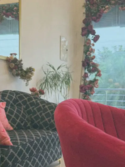 Your happy place. A glimpse of the cozy and stylish waiting area in my salon.