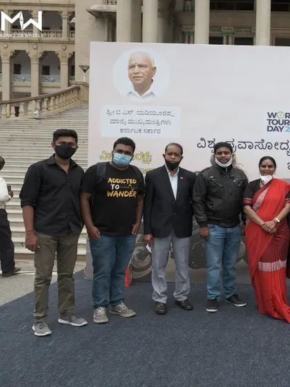 My team members with top officials from Karnataka Tourism (KSTDC) at the World Tourism Day 2020 event, showcasing my strong partnership with the state's tourism department.