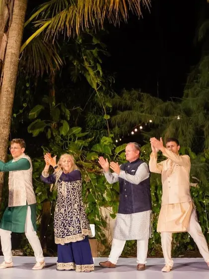 A repeat of the family group performance, highlighting their fun and coordination.