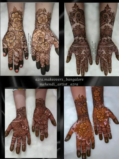 A collection of beautiful floral mehendi designs, perfect for any occasion.