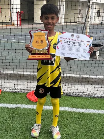 Another one of our talented players recognized for his contribution during the Goa Football Festival.