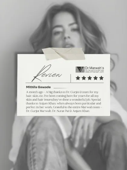 This review from a patient of many years highlights her trust in our team for all her skin and hair issues. We are grateful for her appreciation of our team's particular and perfect work.