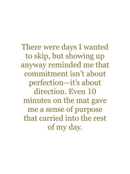 A key takeaway from practicing every day. It's not about perfection, it's about direction. Showing up is what matters.