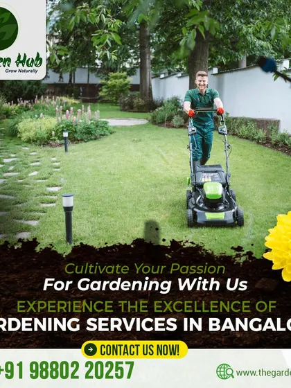 Cultivate your passion for gardening with us. We provide a full range of gardening services in Bangalore, from lawn mowing to complete landscape management.