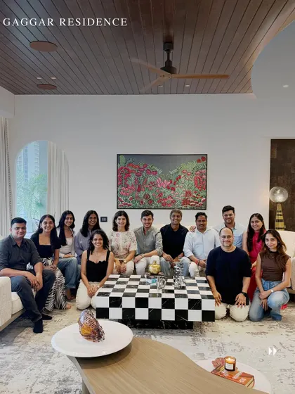 The team celebrating the completion of the Gaggar Residence. These moments of shared success are what it's all about.