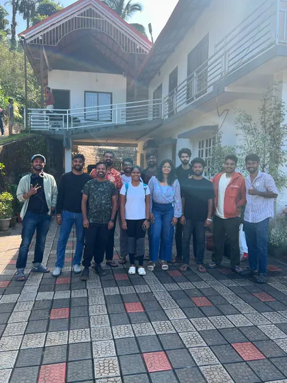 The team at our comfortable homestay, the starting point for our Bandaje adventure.