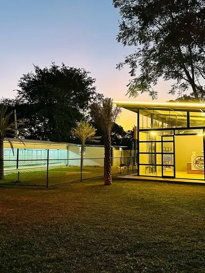 Our facilities are beautifully lit in the evening, providing a safe and welcoming atmosphere for our boarding guests.