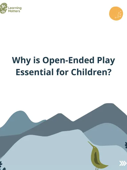 Open-ended play is essential because there is no "right" way to do it, only possibilities. A block can be a rocket or a bridge. This nurtures critical thinking, creativity, and problem-solving.