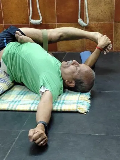 Additional images from my personal practice and teaching sessions, demonstrating a wide variety of asanas and the use of props. Each photo shows a moment of exploration in the journey of yoga.