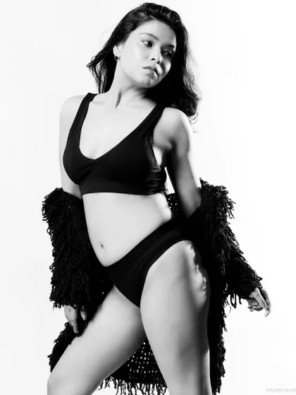 A black and white version of the previous shot, adding a timeless feel.