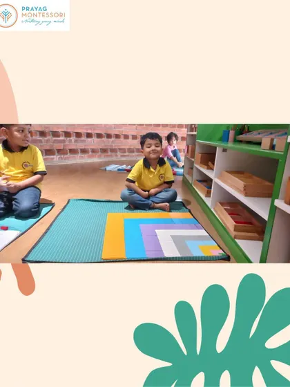 Another view of the Decanomial Square, which helps children see mathematical patterns and relationships in a concrete, colorful way.