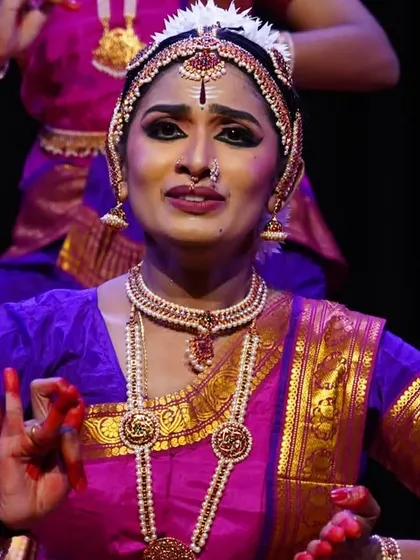 In Bharatanatyam, the story is told through the eyes. Kannu aanallo ettavum important. I teach my students not just the steps, but how to channel emotion and become storytellers through Abhinaya.