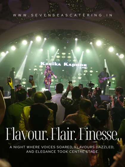 Flavour. Flair. Finesse. This was a night where voices soared and our flavours dazzled. We are proud to provide the culinary backdrop for events featuring top performers like Kanika Kapoor.