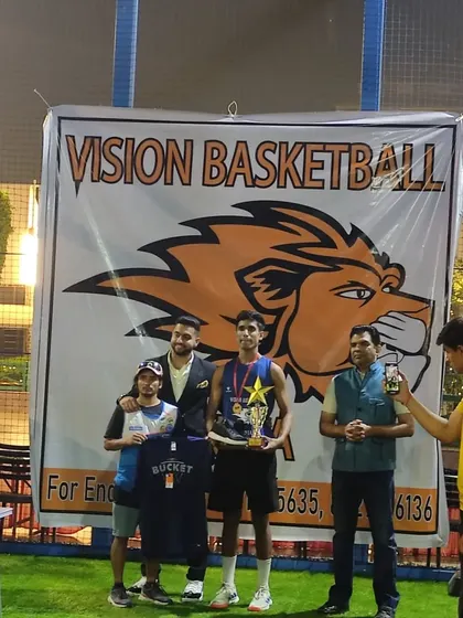 My boys celebrating their victory at the Indian Youth Basketball League. They dominated in both 3x3 and one on one categories.