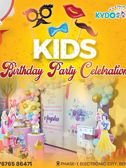 Every child deserves to feel like royalty on their birthday. This princess-themed party setup, complete with character cutouts and a fairytale castle backdrop, shows how I can tailor every detail to make their celebration truly special.