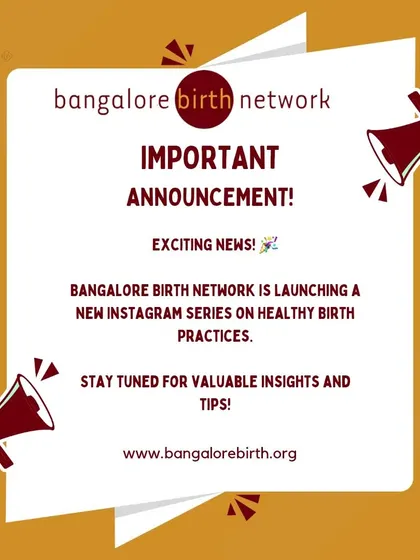 Exciting news from our network. This is an announcement for a new Instagram series on Healthy Birth Practices. We are always creating new ways to share valuable insights and tips with our community.