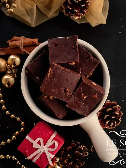 A special request from my mom, this Roasted Almond Intense Dark Chocolate Fudge is a Christmas favorite. It's rich, decadent, and perfect for sharing.