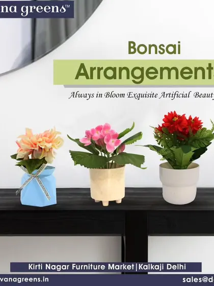 Always in bloom, our exquisite artificial bonsai arrangements are perfect for adding a touch of elegance to any space.
