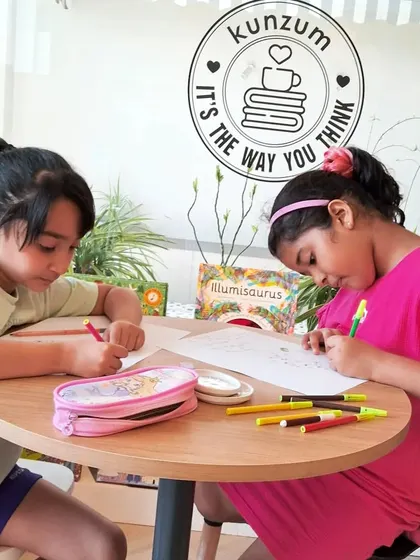 Our art table is a popular spot for young friends to get creative together. We love seeing their imaginations at work.