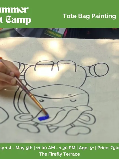 Tote bag painting is another one of the exciting activities offered at our camp, letting kids design their own usable art.