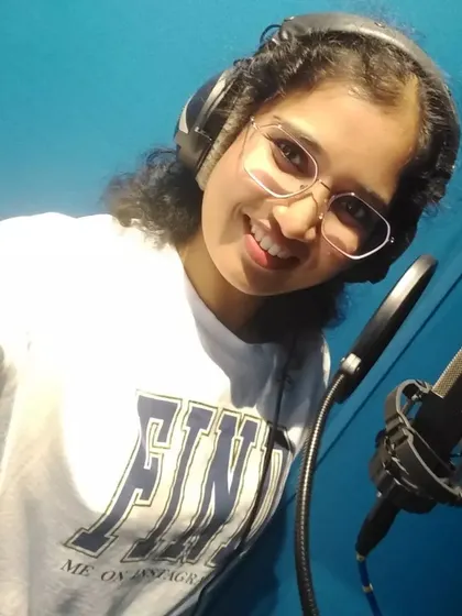 That feeling after you've nailed a take in the studio. Time just flies by when I'm recording, and it's a feeling of pure bliss to be able to do what I love.