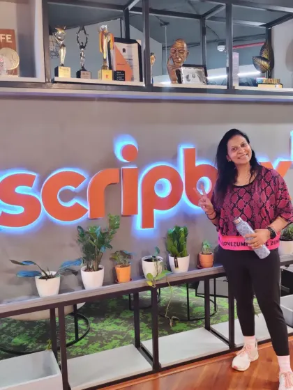 Feeling the positive vibes after a session at the Scripbox office. It's always a pleasure to bring my energy to companies that prioritize their employees' well-being.