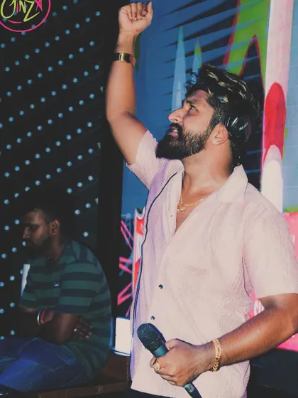 Hyping up the crowd during a Wednesday Ladies Night at Ginza, Koramangala. The offer is simple: free unlimited drinks for the ladies.