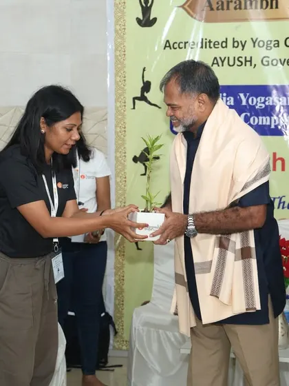 As a symbol of growth and life, we present our chief guest with a plant, a token of our deep appreciation.