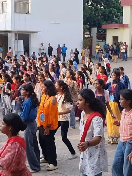 A sea of students dancing at Nadakkavu GHSS during the 'Meraki' summer camp.