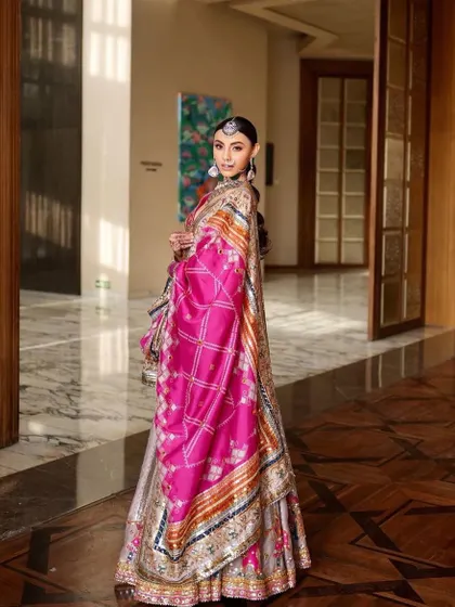 A vibrant look from a previous masterclass. Join my upcoming session in Pune to learn how to create beautiful, colorful looks for mehendi and sangeet events.