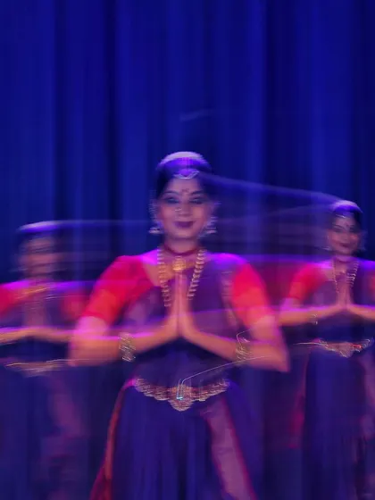 These motion-blur images from the Nritya Shankara series capture the fluid essence of dance. They represent the spirit of movement that transcends a single frozen moment.