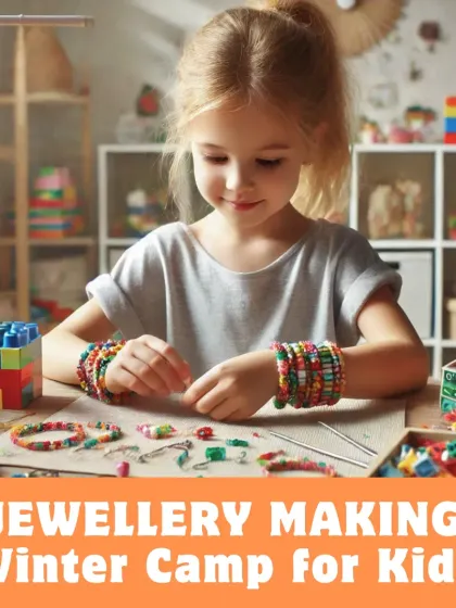 My jewelry making winter camp is a very popular choice. This image captures a child deep in concentration, carefully crafting her own unique bracelets.