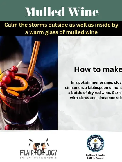For a cozy day, try this Mulled Wine recipe. Simmer red wine with orange, cloves, and cinnamon for a warm and aromatic drink.