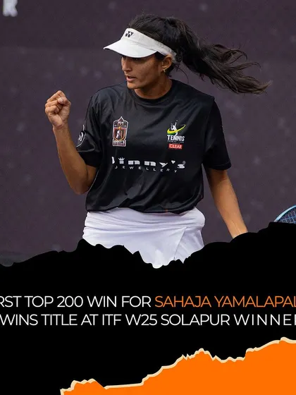 Recognition for my first top 200 win and the title at ITF W25 Solapur. These victories build confidence and prove that the hard work is paying off.