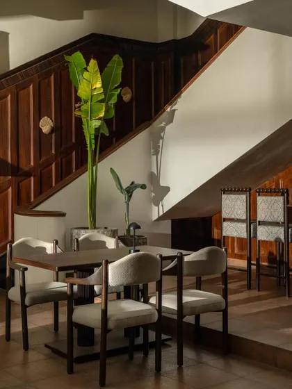 Additional images from the House of Gond, Lord Elgin, Elgin Cafe, and House Around the Oblique Column, further exploring themes of traditional craftsmanship, colonial modernism, and brutalist form.