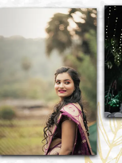 A beautiful solo portrait of the bride-to-be during her outdoor engagement shoot. Her glance over her shoulder is both elegant and candid.