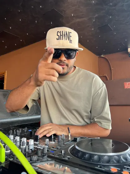Getting ready for a Friday night at Raahi. The vibe here is always on point, and I'm excited to get behind the decks and make the crowd move. Let's go.