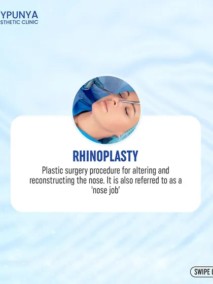 Rhinoplasty is a plastic surgery procedure for altering and reconstructing the nose. It can be for aesthetic reasons, functional reasons, or both.