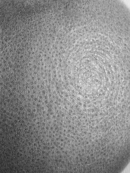 A macro-level close-up of the orange skin texture.