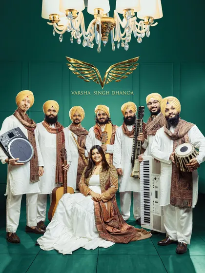 With my talented band, a group of wonderful musicians from Punjab and Mumbai. We are all here to create music that touches the soul. Collaboration is key, and I am blessed to share the stage with such kind and gifted artists.