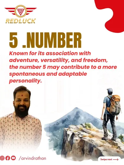 Number 5 is known for adventure, versatility, and freedom. It is the energy of an explorer who is adaptable and always seeking new experiences.