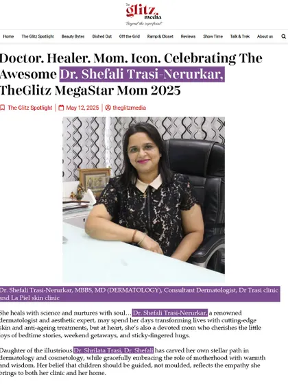 I was honored to be celebrated as The Glitz MegaStar Mom 2025 by The Glitz Media. The feature recognizes my journey as a doctor, healer, and mother, blending science and soul in every facet of my life.